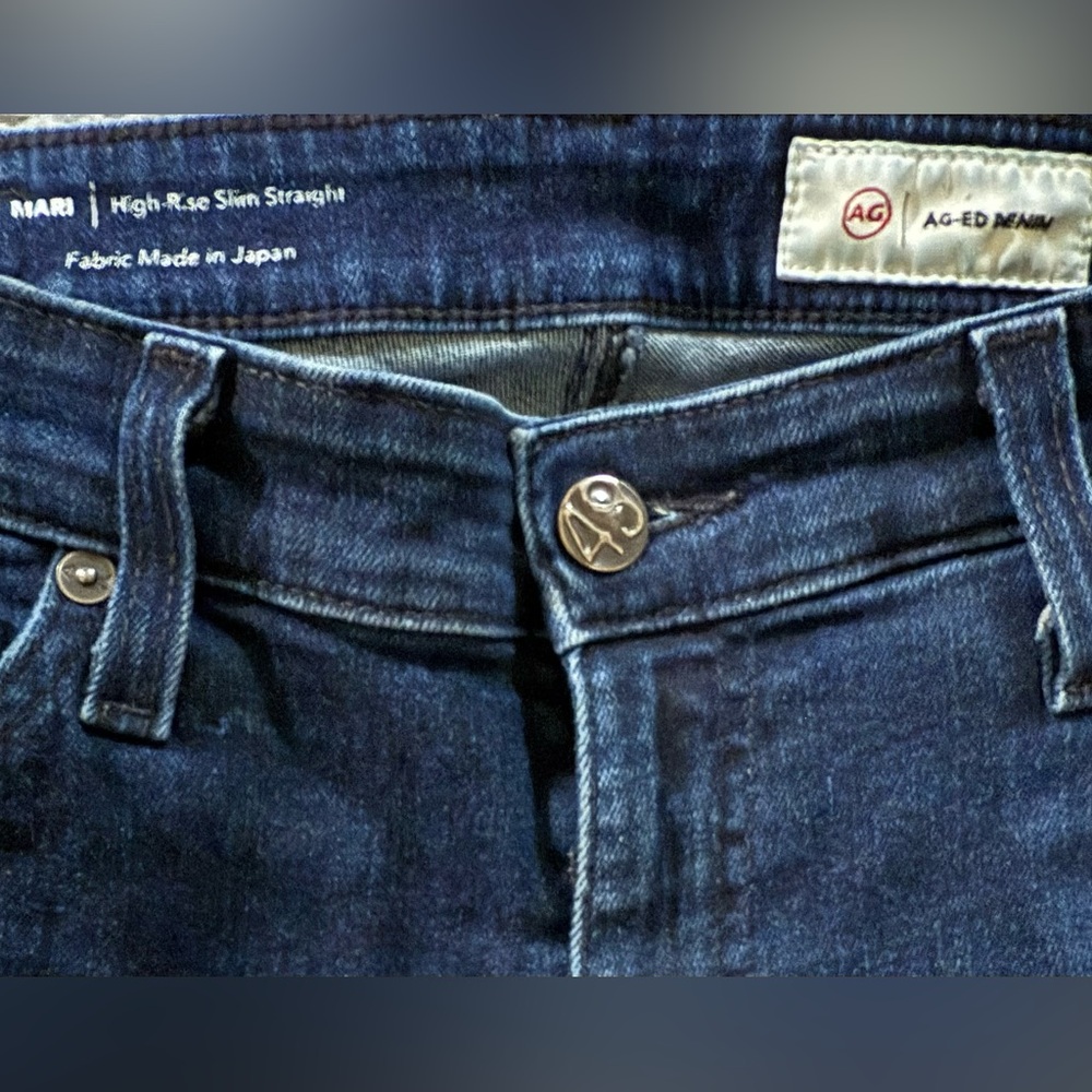 AG‎ Adriana Goldschmied Women’s Jeans Mari Slim Straight High Rise Size 28R - Picture 4 of 6